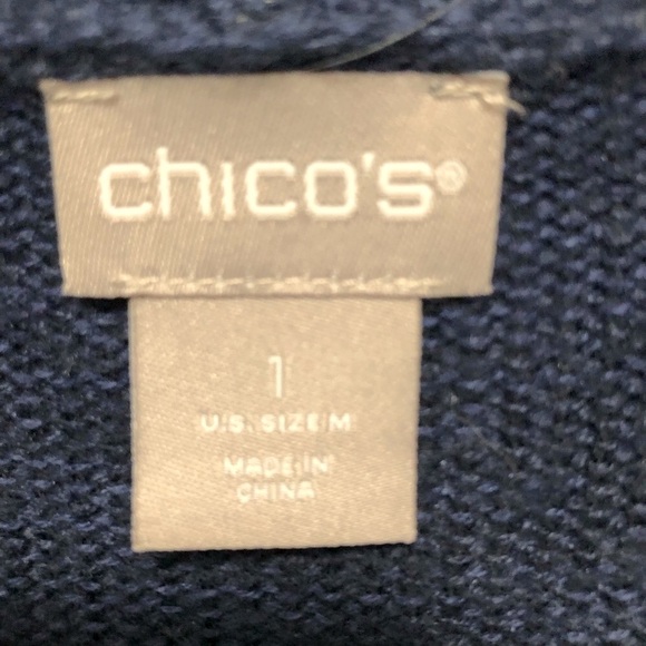 Chicos navy sweater coverup - Picture 7 of 7